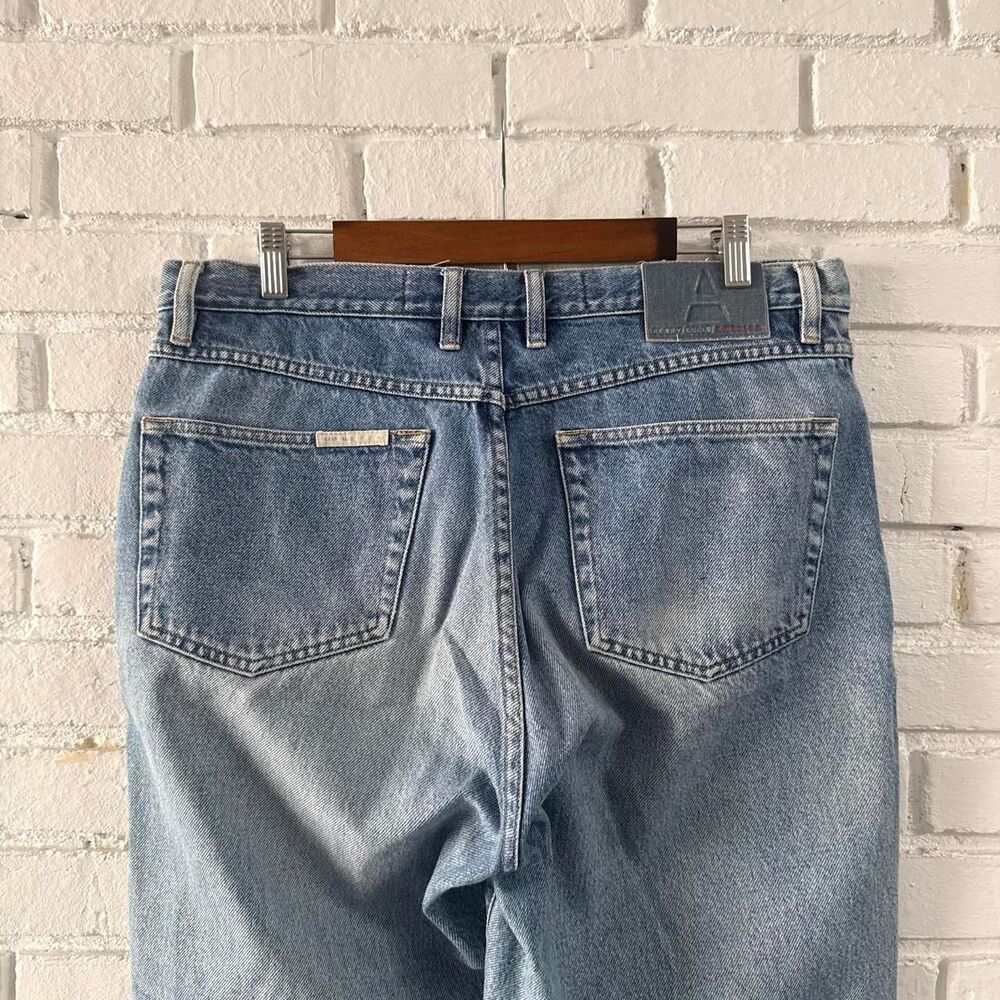 Vintage Perry Ellis Baggy Lightwash Faded Denim Jeans 90s (Size 36 x 30)